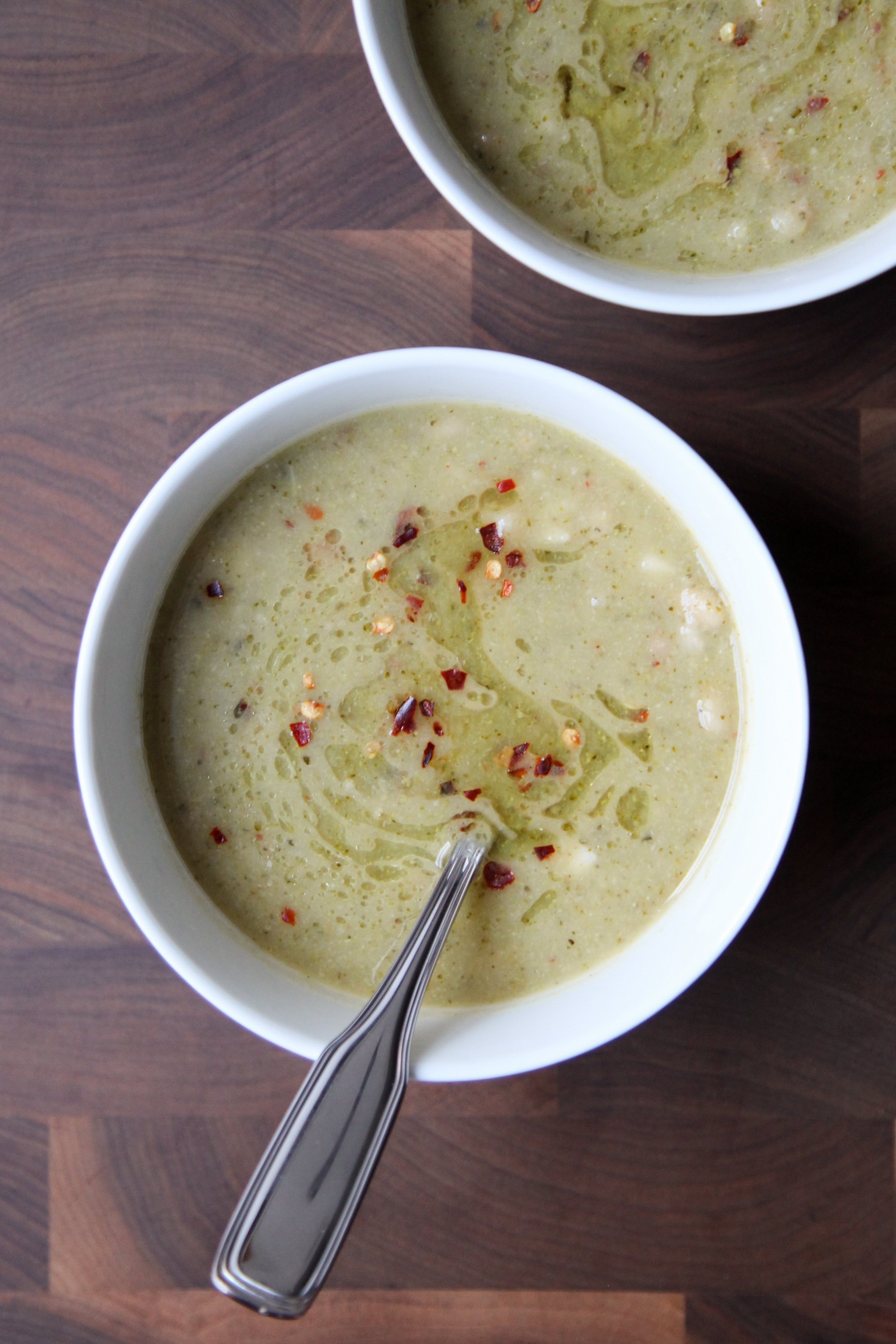 Broccoli White Bean Soup | amodestfeast.com | A Modest Feast