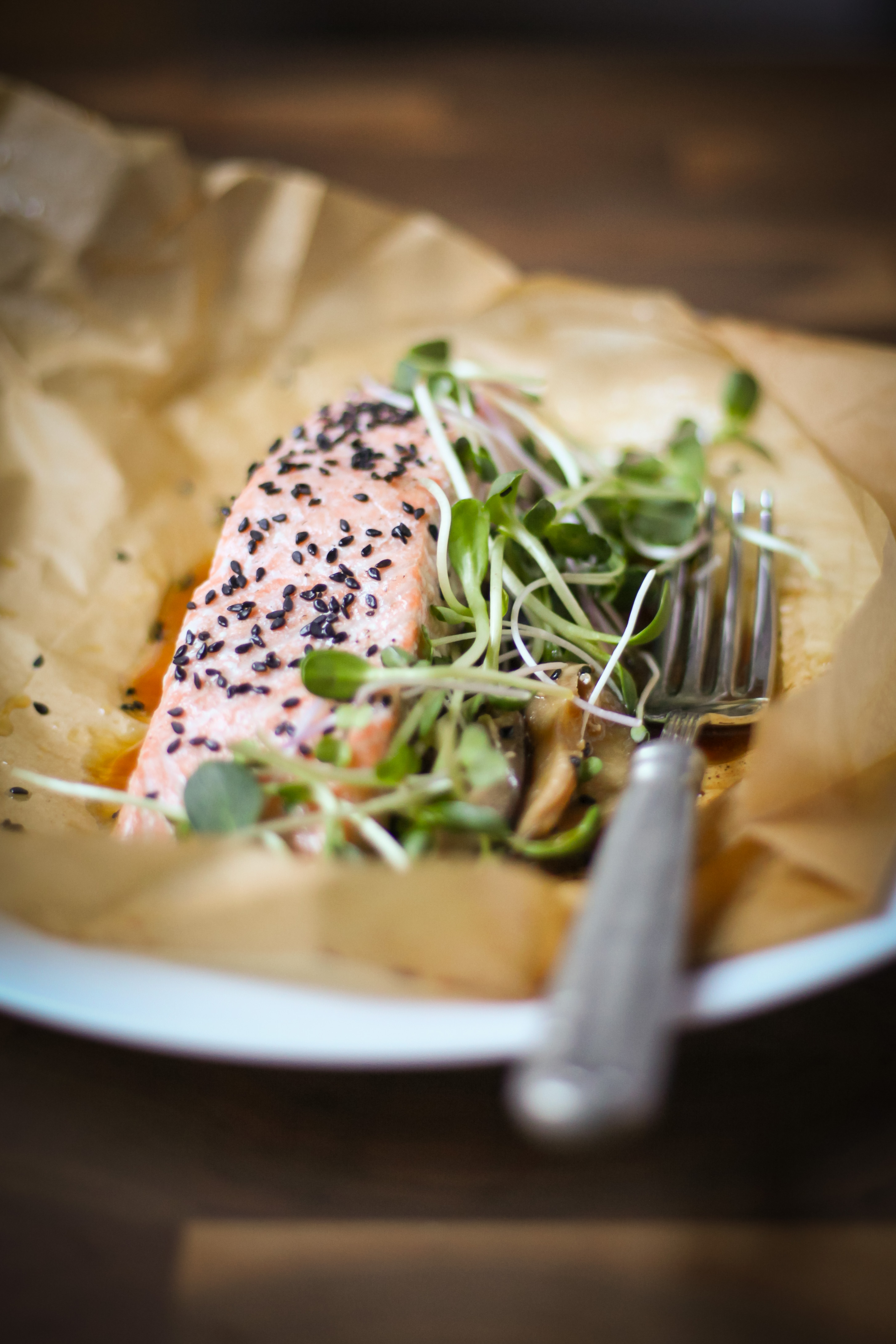 One-Pan Sesame Salmon With Shiitake Mushrooms | amodestfeast.com | A Modest Feast