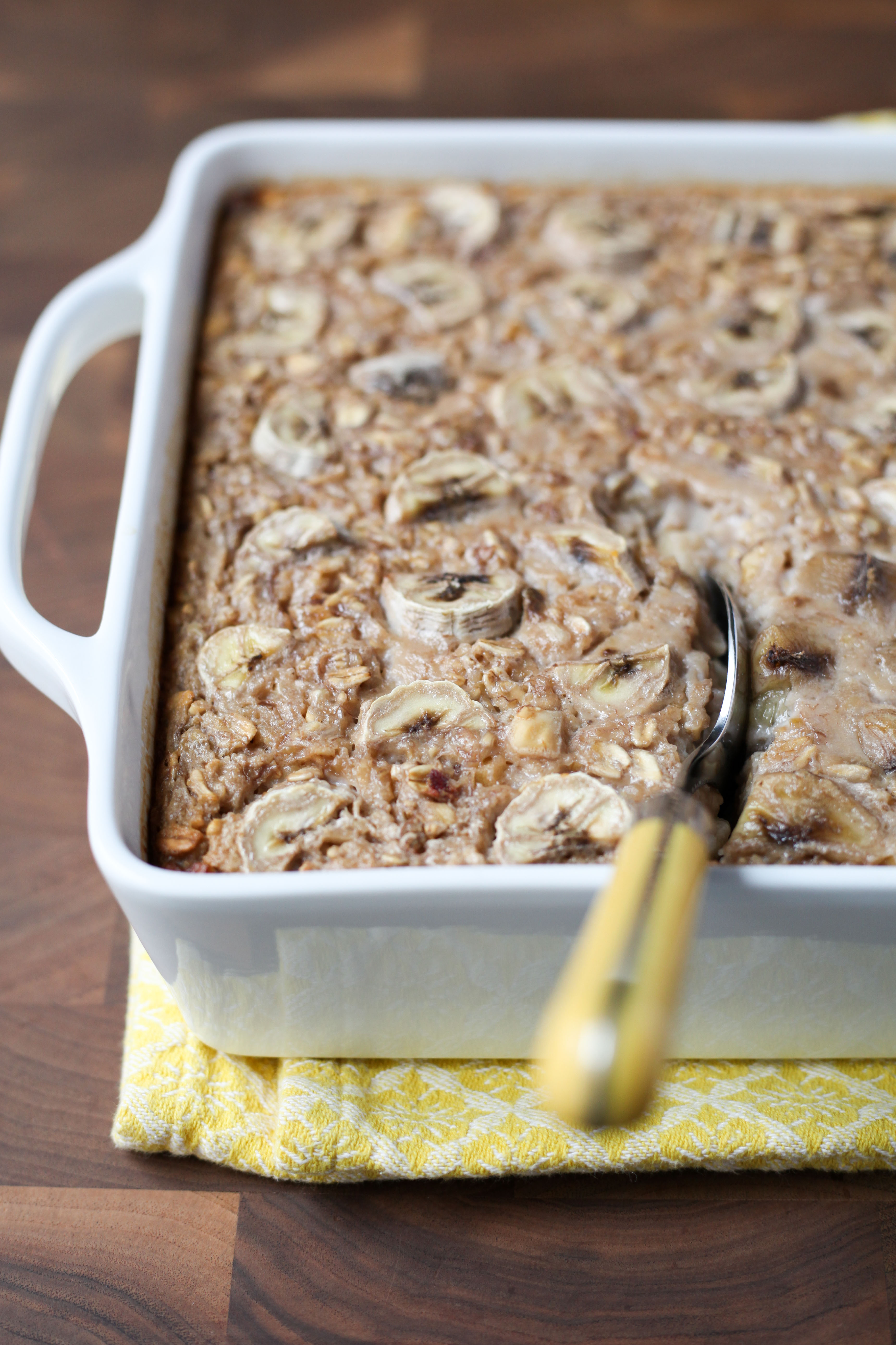 Banana Bread Baked Oatmeal | amodestfeast.com | @amodestfeast