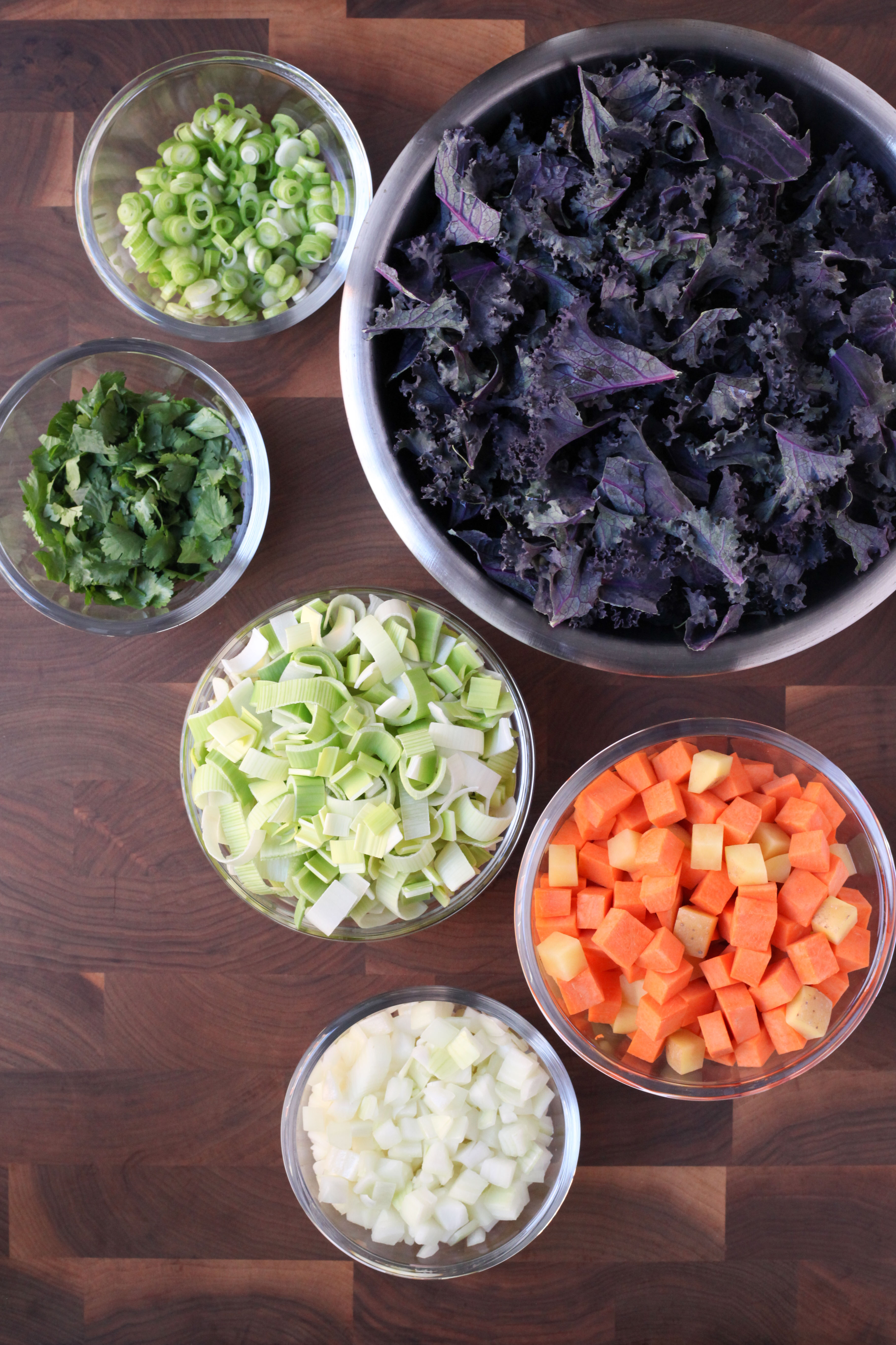 Kale and Sweet Potato Soup Ingredients