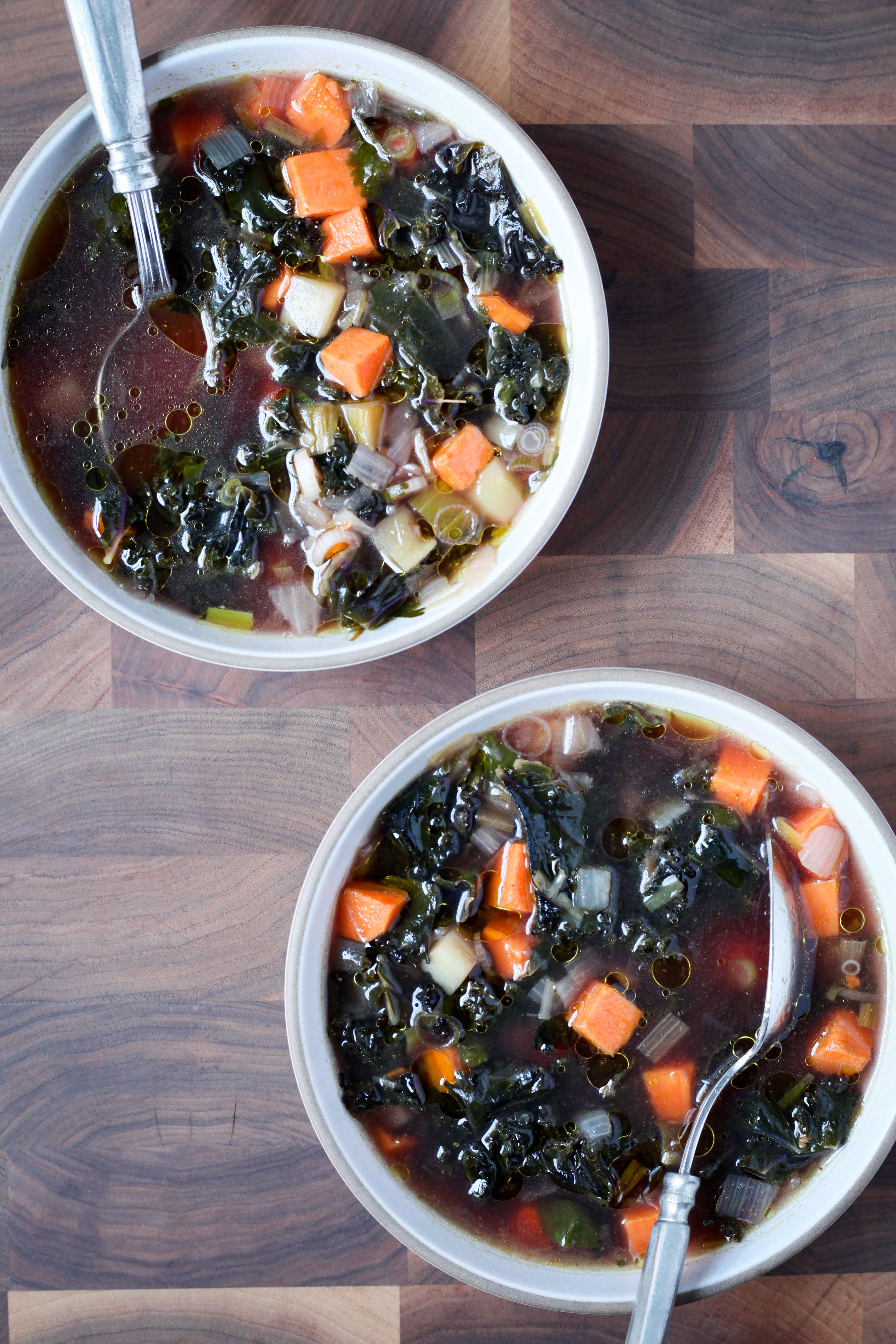 Kale and Sweet Potato Soup With Cumin and Lemon | amodestfeast.com | @amodestfeast