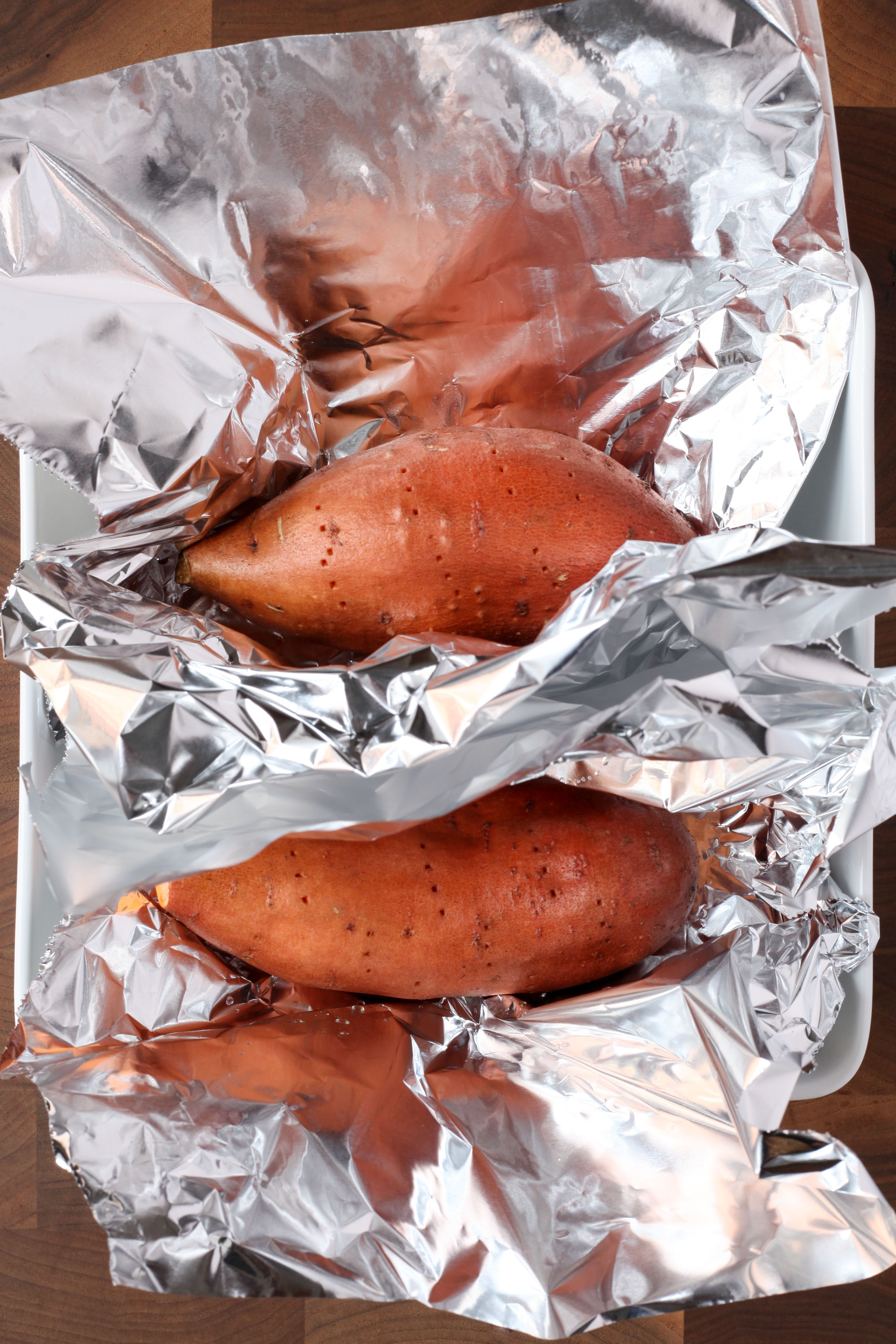 Pricked Sweet Potatoes