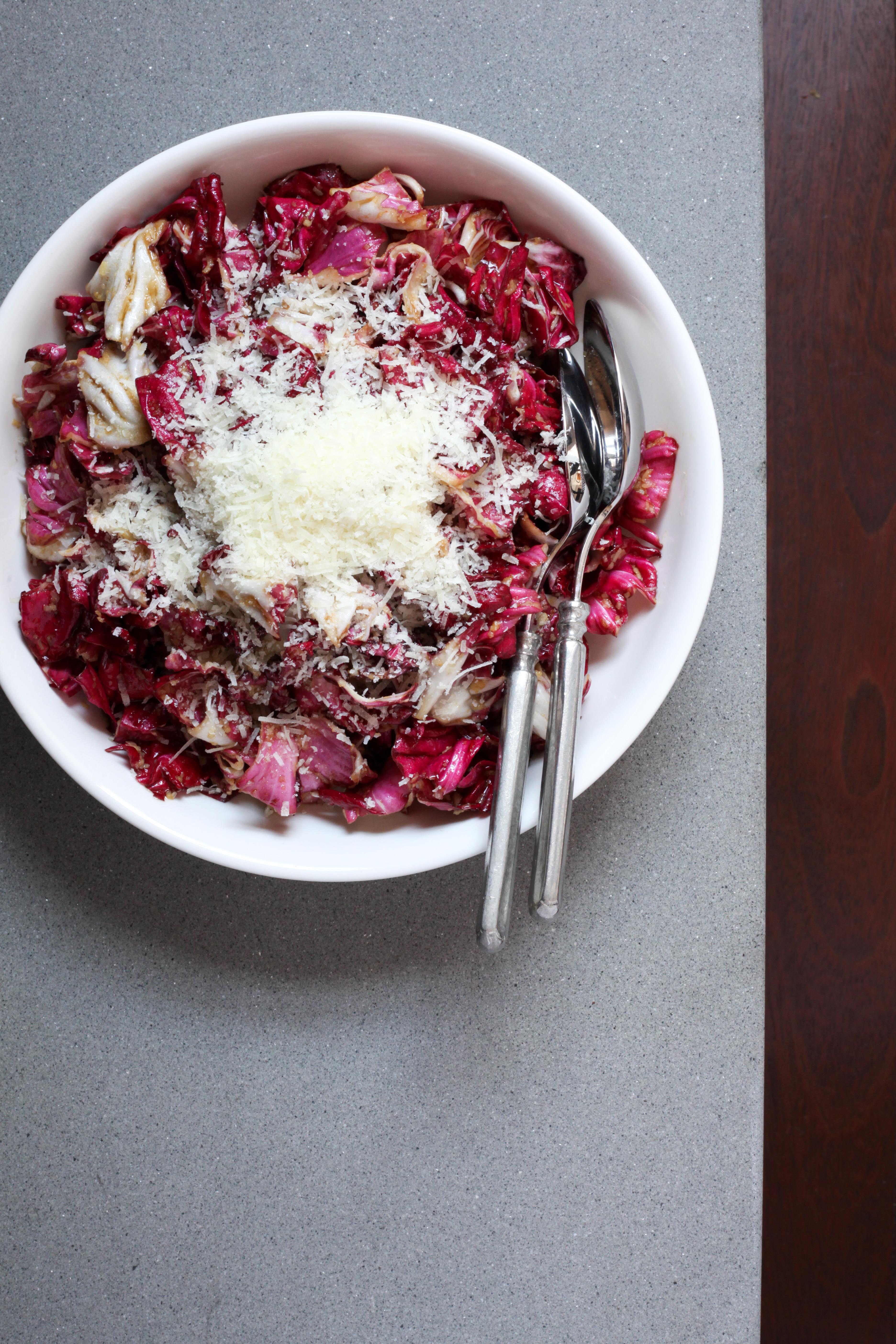 Radicchio Salad With Manchego | amodestfeast.com | @amodestfeast