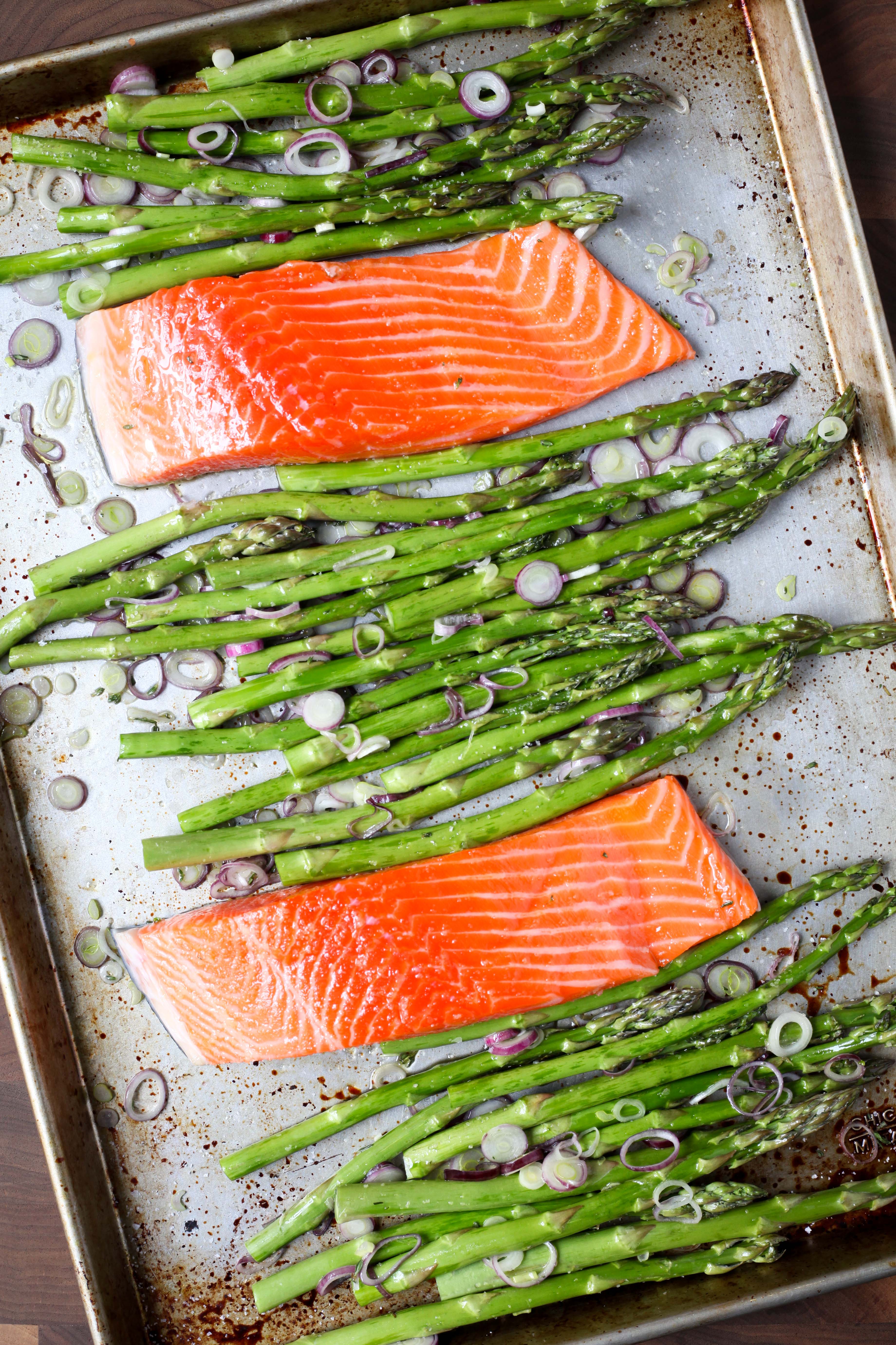 Asparagus and salmon