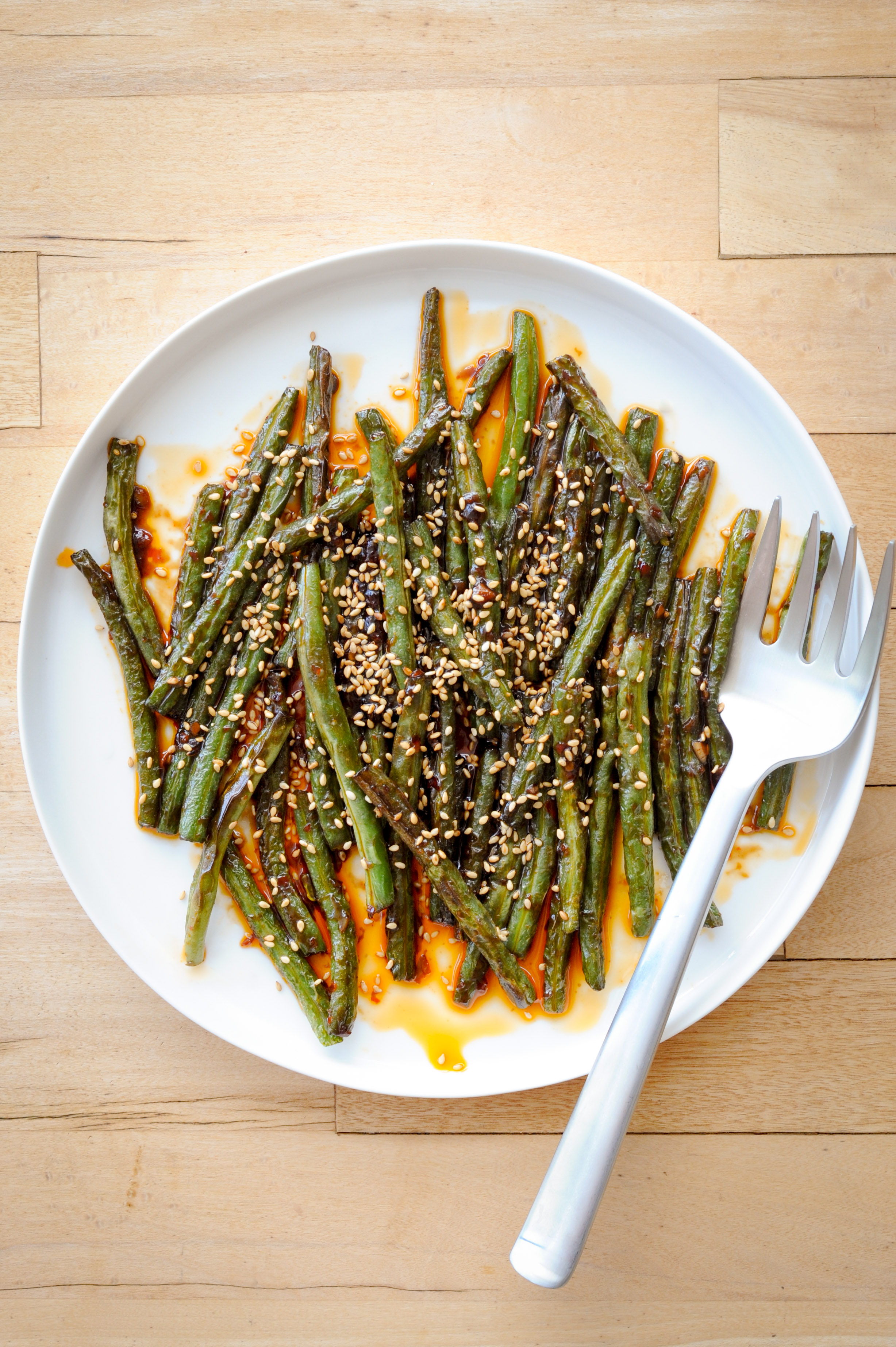 Szechuan-Style Green Beans | amodestfeast.com | @amodestfeast