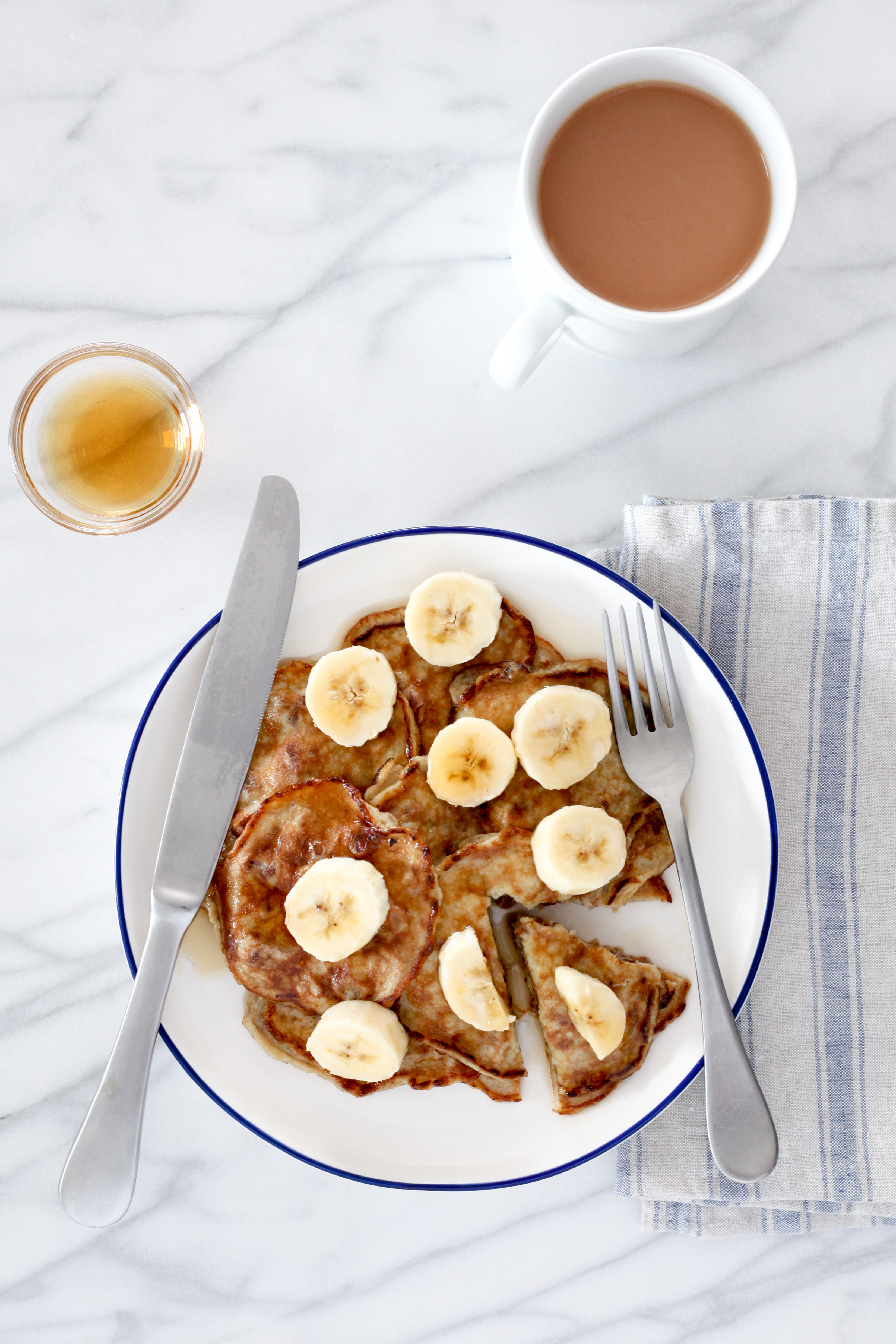 Grain-Free Banana-Pecan Paleo Pancakes | amodestfeast.com | @amodestfeast
