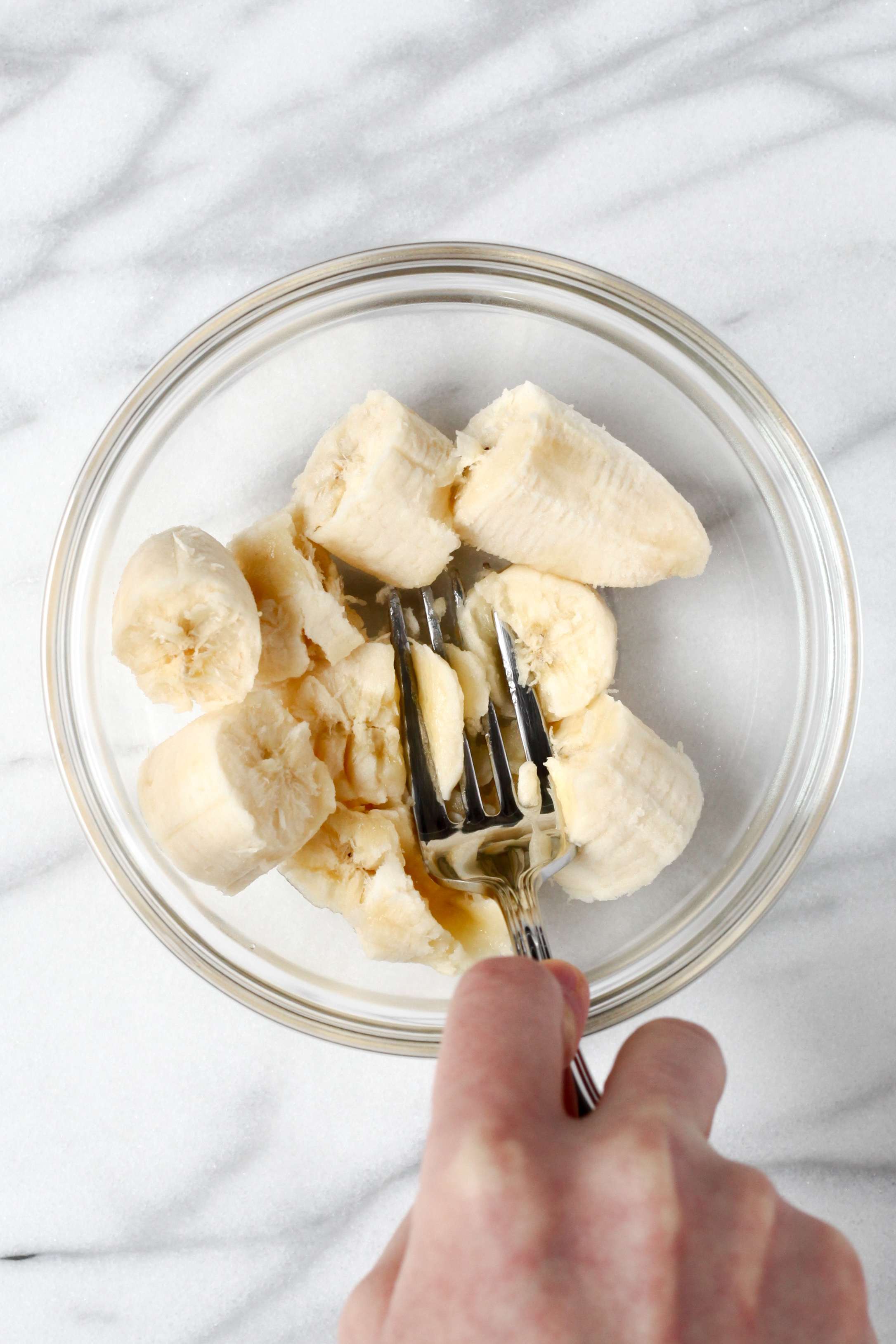 Mashing banana