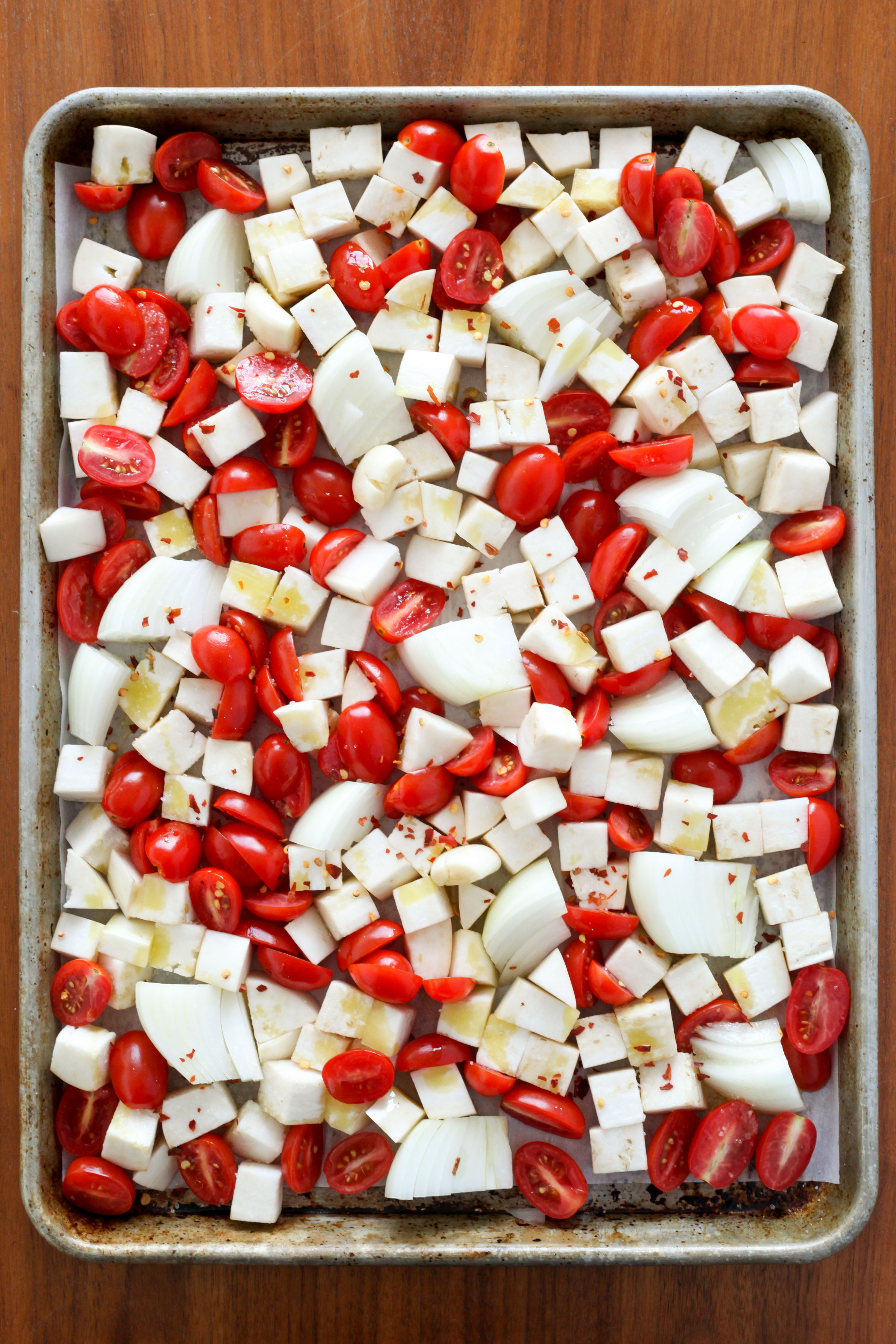Vegetables ready to roast