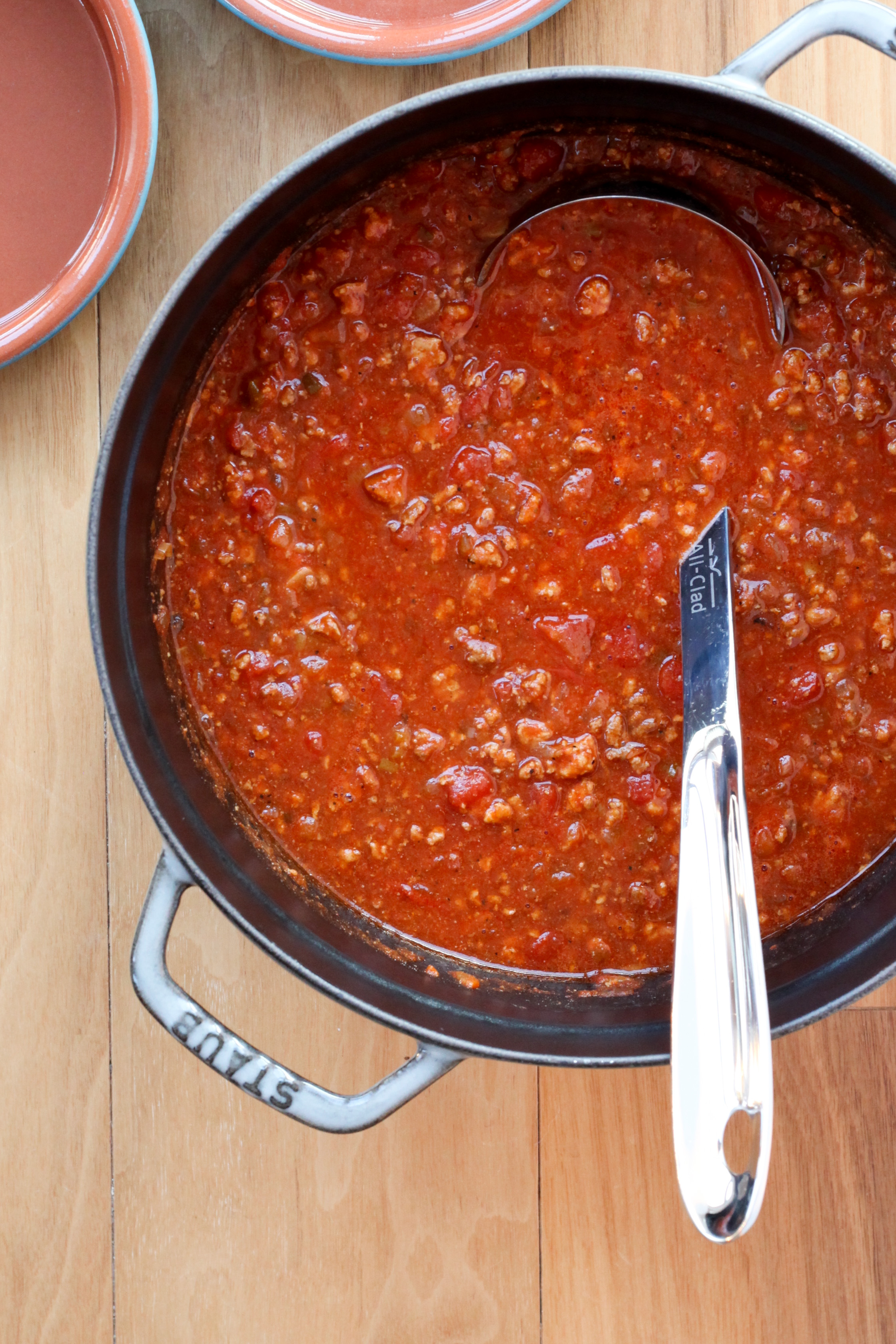 Three-Meat Chili (No Beans) | amodestfeast.com | @amodestfeast