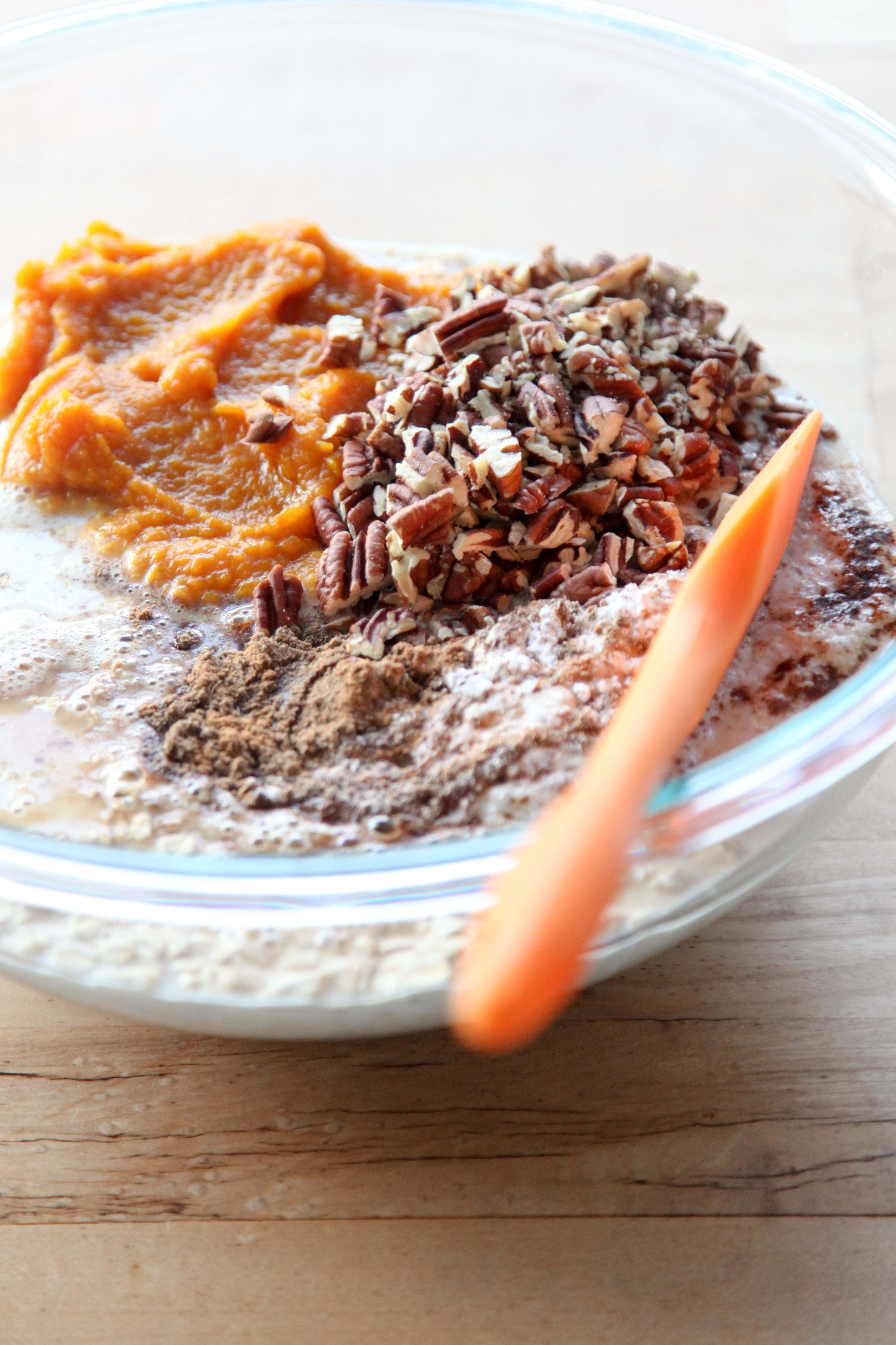 Pumpkin chai baked oatmeal prep
