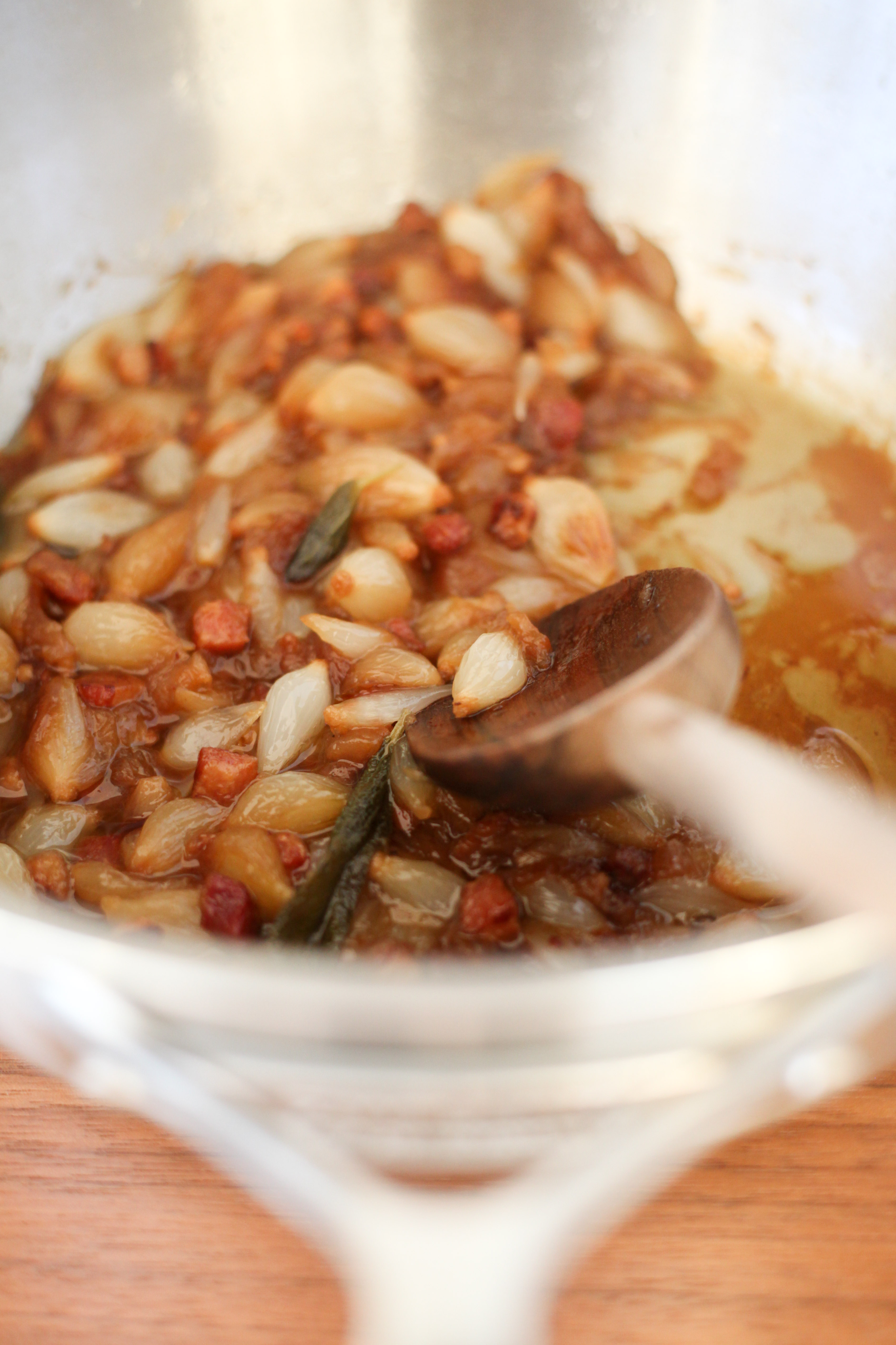 Braised Pearl Onions With Pancetta | amodestfeast.com | @amodestfeast