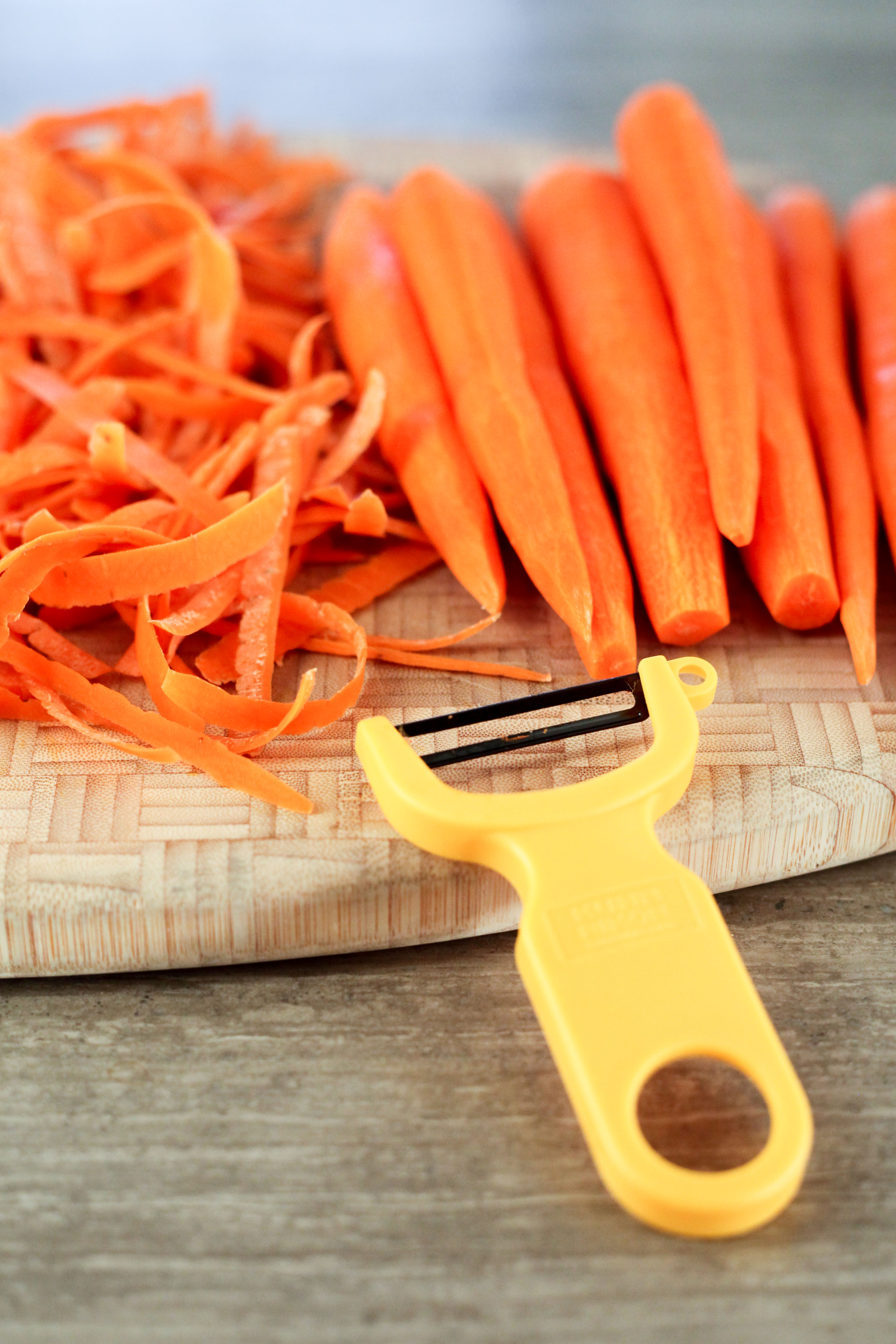 Peeling carrots