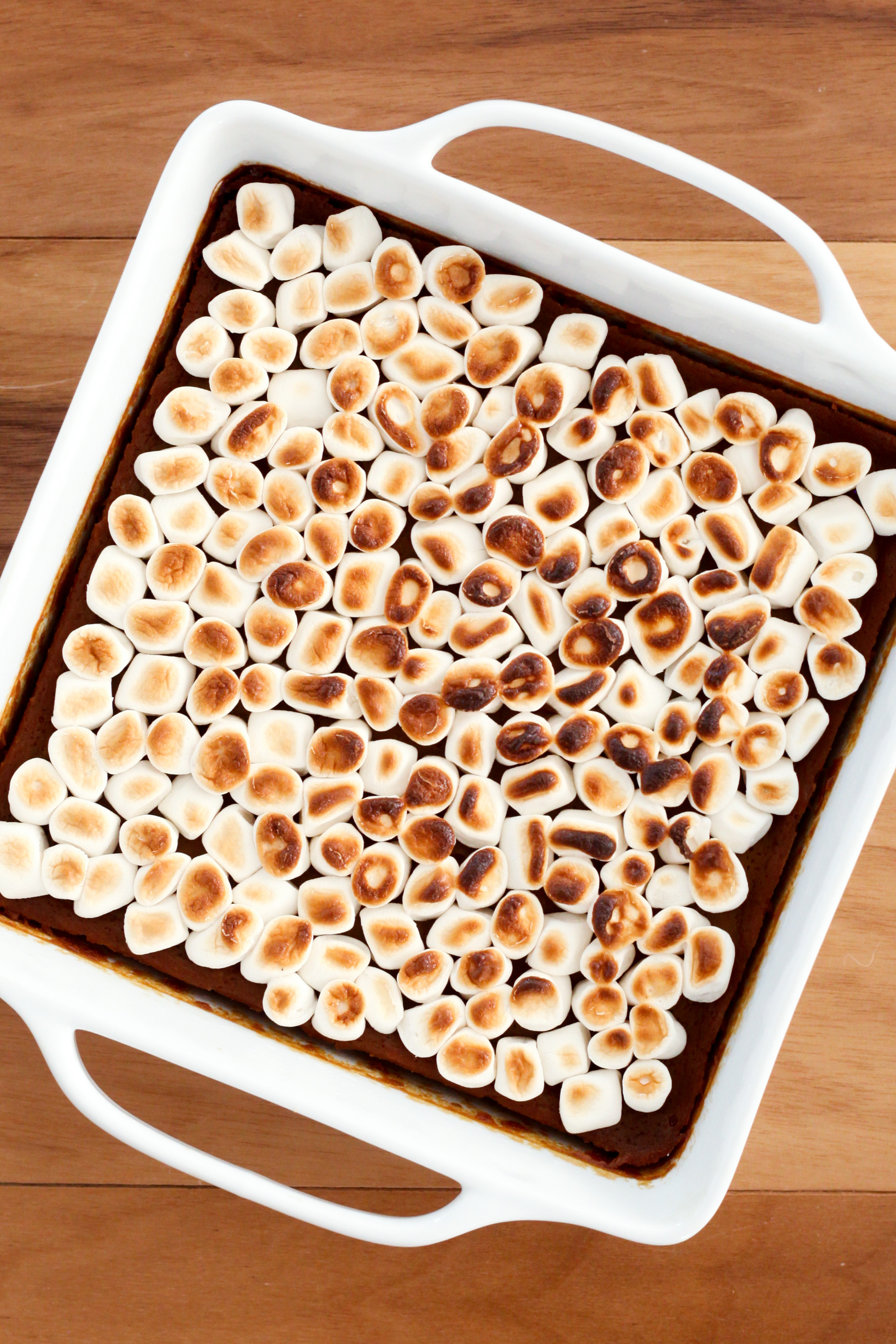 Sweet Potato Pie Bars With Toasted Marshmallows | amodestfeast.com | @amodestfeast