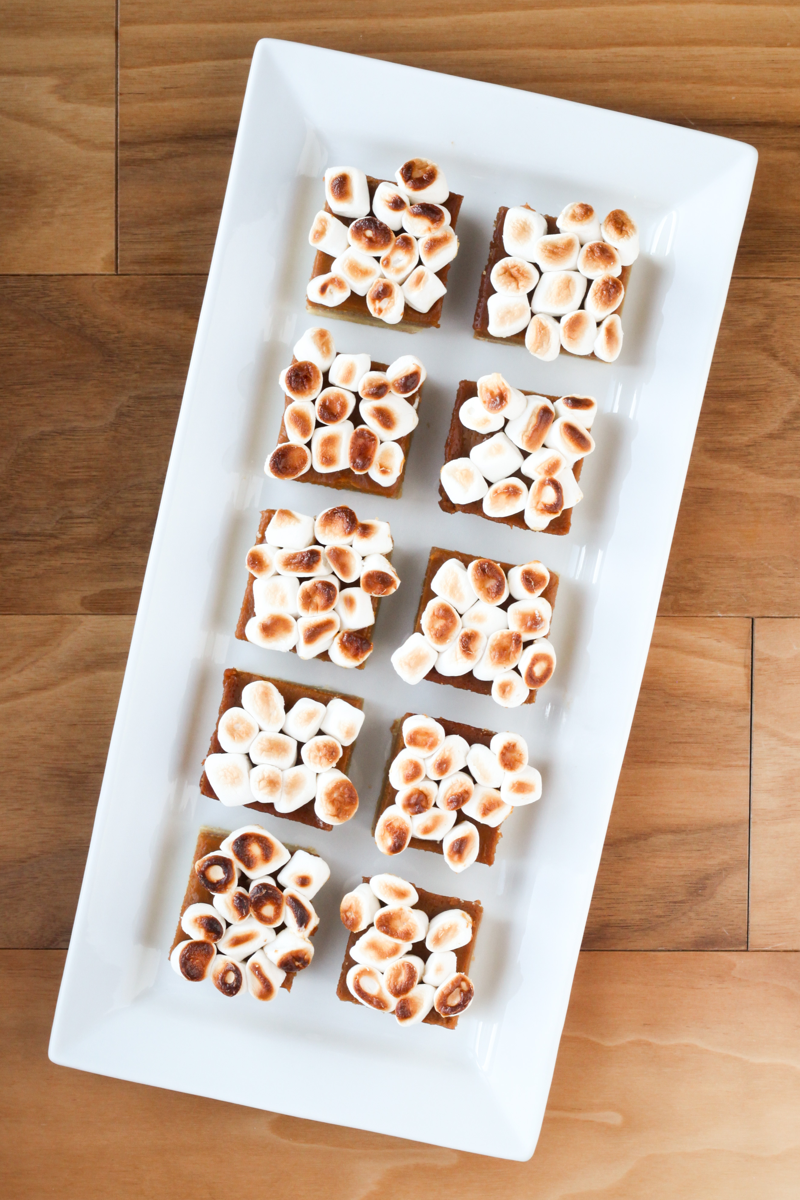 Sweet Potato Pie Bars With Toasted Marshmallows | amodestfeast.com | @amodestfeast