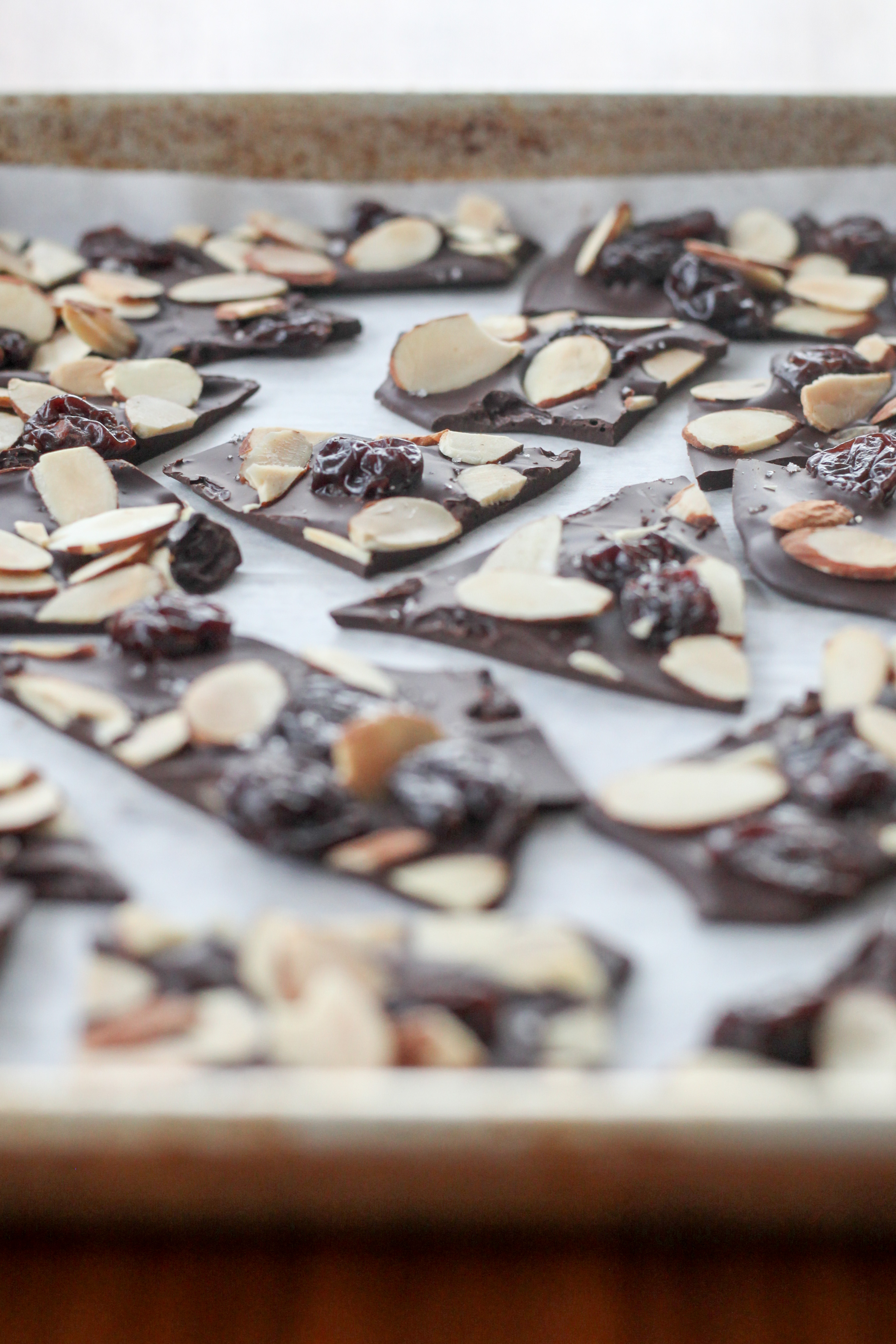 Cherry-Almond Chocolate Bark | amodestfeast.com | @amodestfeast