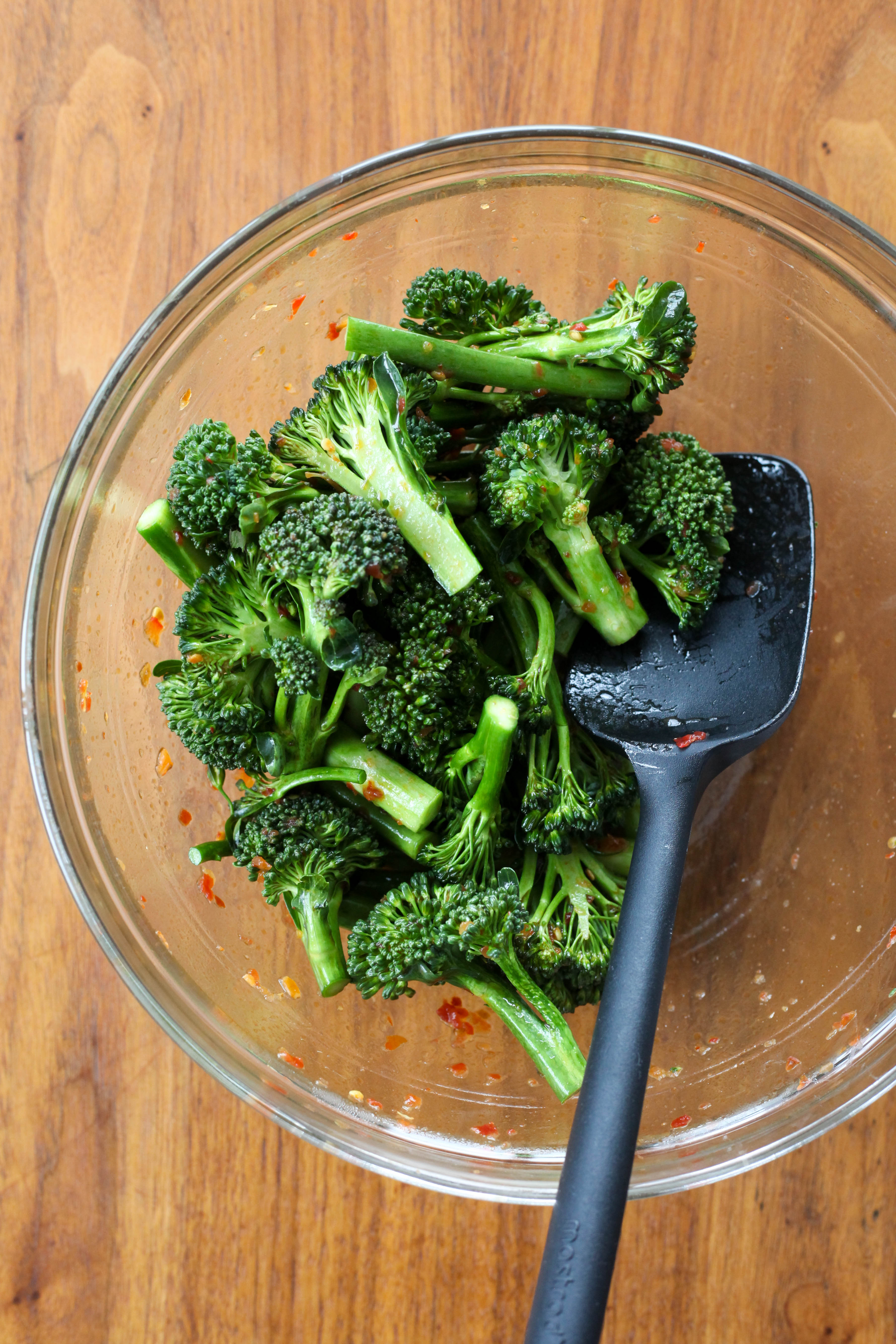 Broccolini and sambal oelek