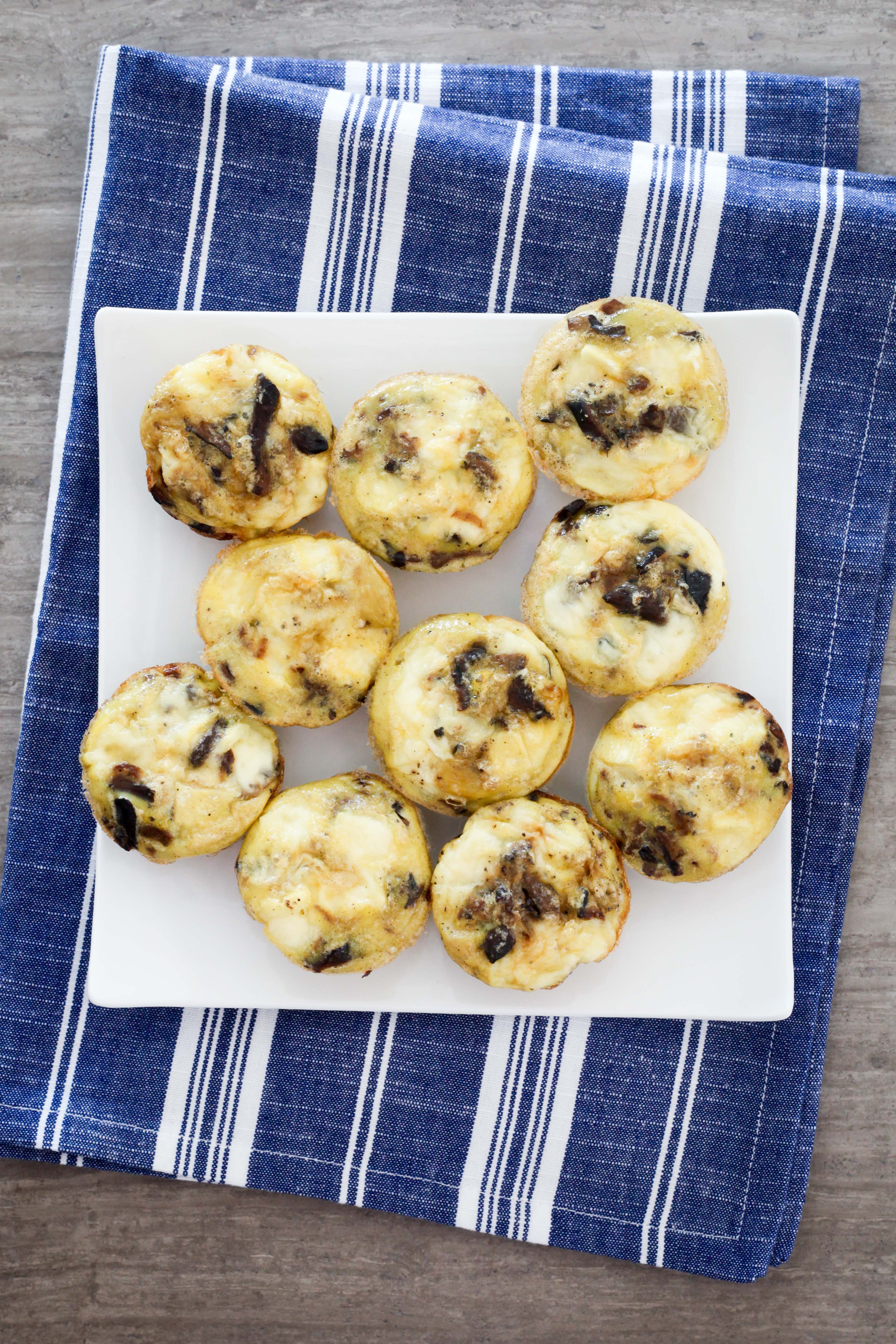 Brie, Mushroom, and Caramelized Onion Egg Muffins | amodestfeast.com | @amodestfeast