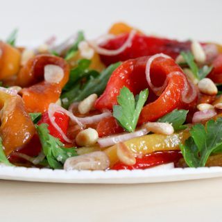 Marinated Bell Peppers With Pine Nuts and Herbs | amodestfeast.com | @amodestfeast