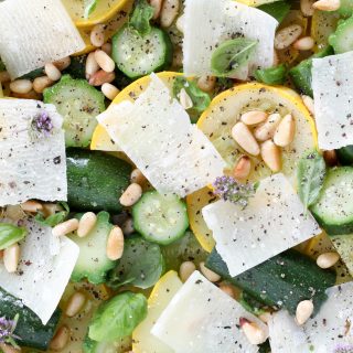 Summer Squash With Pine Nuts, Parmesan, and Basil (vegetarian, low-carb) | A Modest Feast | @amodestfeast