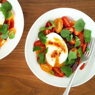 Turkish Eggs With Yogurt and Tomatoes (vegetarian, gluten-free) | A Modest Feast | @amodestfeast