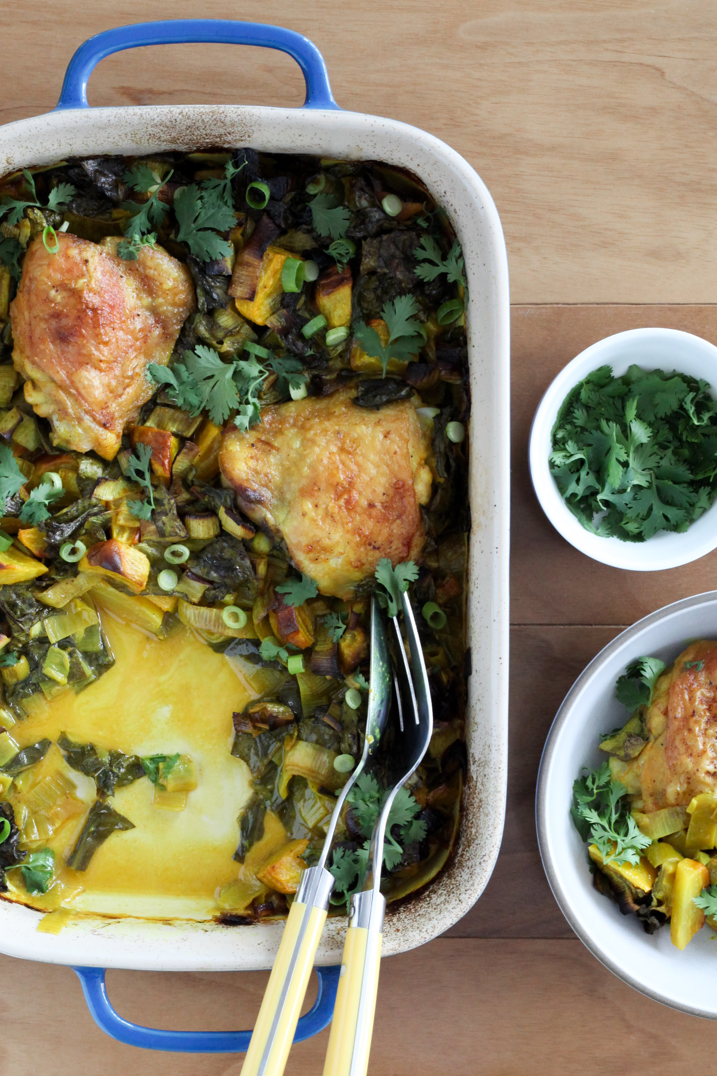 Turmeric Braised Chicken Thighs With Golden Beets and Leeks | A Modest Feast | @amodestfeast