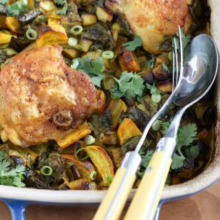 Turmeric Braised Chicken Thighs With Golden Beets and Leeks | A Modest Feast | @amodestfeast