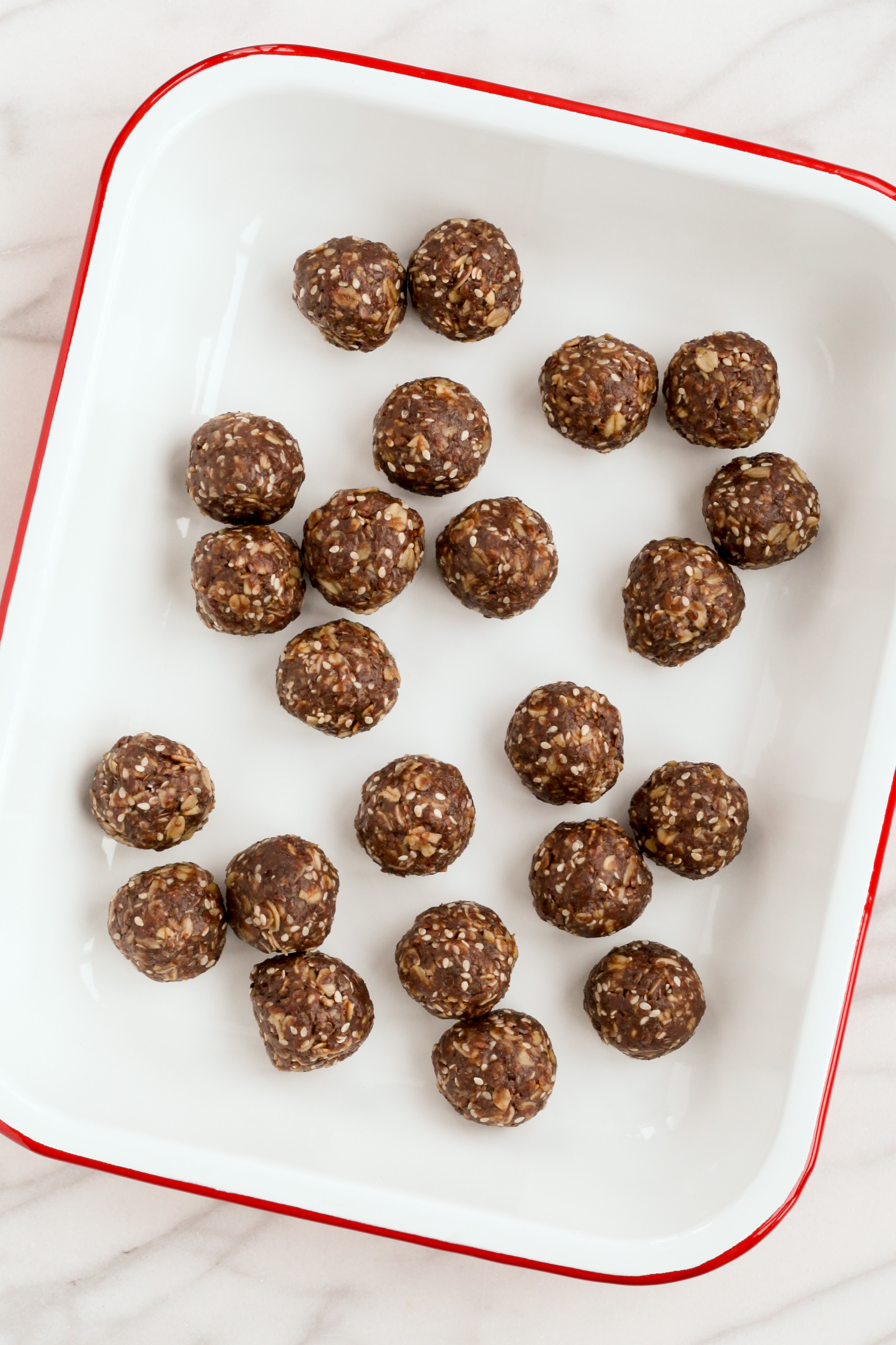 Chocolate-Tahini-Ginger Bliss Balls | A Modest Feast | @amodestfeast
