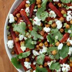 Pomegranate-Molasses-Glazed Carrots With Crispy Chickpeas and Feta (gluten-free) | A Modest Feast | @amodestfeast